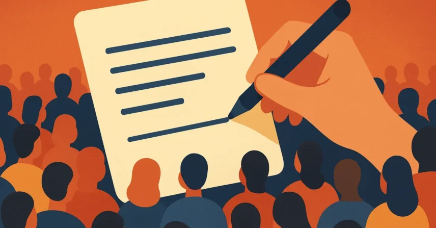 Como escrever algo coletivo