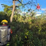 Bombeiros resgatam homem ferido em área rural de Brazlândia